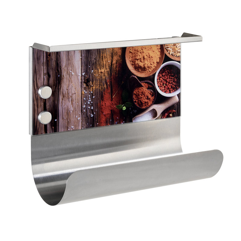 Wenko Spices Wall Mounted Paper Towel Holder with Shelf